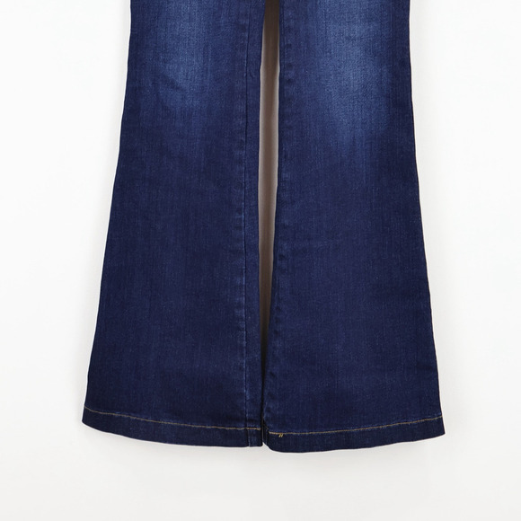 SPANX Flare Jeans Midnight Shade Blue Wash Pull On Stretch Jeans Size Small - Picture 6 of 8